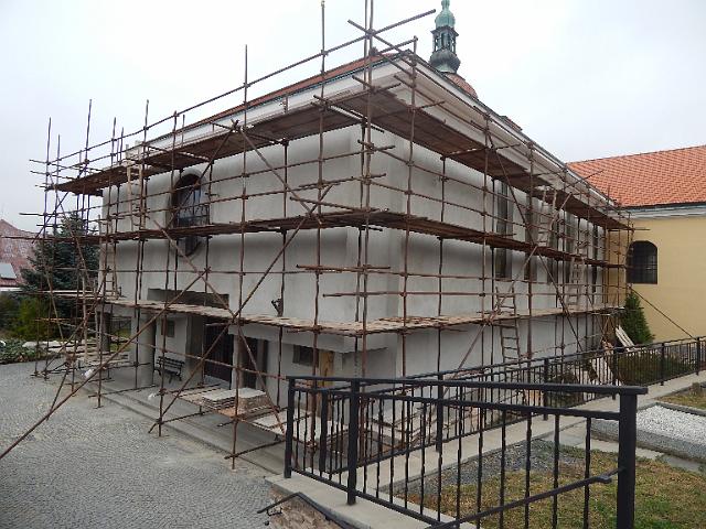 Oprava fasády kostela